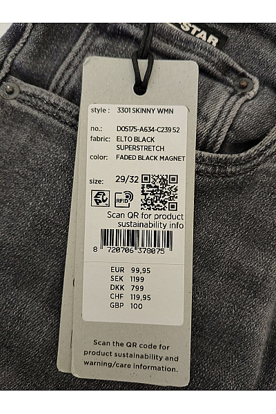 G-Star Pánské bavlněné skinny džíny seprané Velikost 29/32 | G-Star | obrázek 6