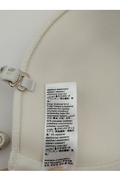 TOMMY HILFIGER Bílá vrchní díl plavek s kosticemi a vyztužením Vel. EU 75B | TOMMY HILFIGER | obrázek 8