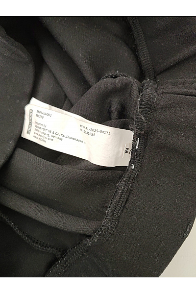 Černé široké elegantní kalhoty s vysokým pasem a páskem Velikost M | Unimoda | obrázek 6