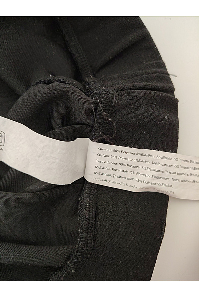 Černé široké elegantní kalhoty s vysokým pasem a páskem Velikost M | Unimoda | obrázek 7