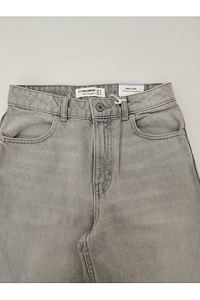 PULL&BEAR Dámské bavlněné široké džíny s vysokým pasem Velikost EU 34 | PULL&BEAR | obrázek 5