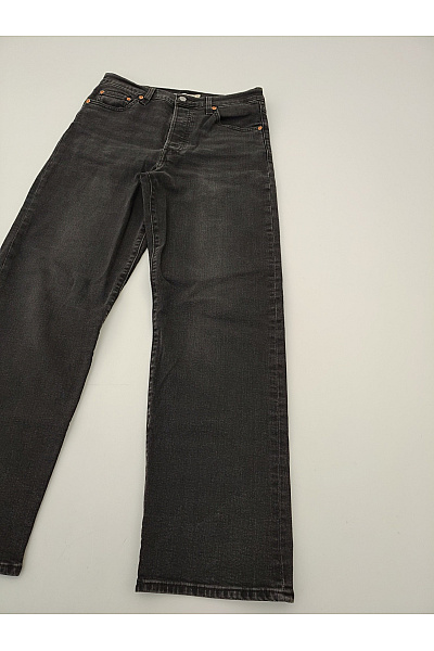 LEVIS Pánské černé bavlněné džíny rovné seprané klasické Vel. US W29 L30 | LEVIS | obrázek 4