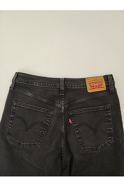 LEVIS Pánské černé bavlněné džíny rovné seprané klasické Vel. US W29 L30 | LEVIS | obrázek 8
