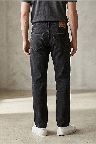 LEVIS Pánské černé Bavlněné Džíny Rovné Seprané Klasické Vel. US W29 L30