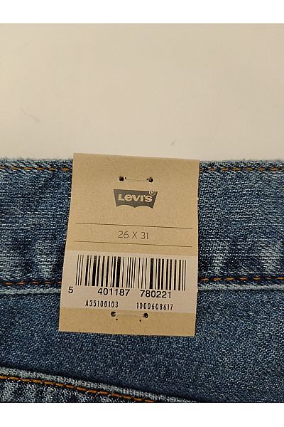 LEVIS Dámské modré bavlněné džíny s vysokým pasem a širokými nohavicemi Velikost 26 X 31 | LEVIS | obrázek 7