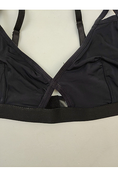 JUST FOR VICTORIA Černá braletová podprsenka s trojúhelníkovými košíčky a tenkými ramínky Vel. EU L | JUST FOR VICTORIA | obrázek 4