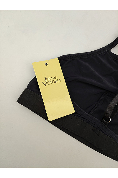 JUST FOR VICTORIA Černá braletová podprsenka s trojúhelníkovými košíčky a tenkými ramínky Vel. EU L | JUST FOR VICTORIA | obrázek 6