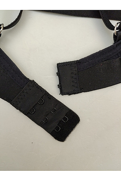 JUST FOR VICTORIA Černá braletová podprsenka s trojúhelníkovými košíčky a tenkými ramínky Vel. EU L | JUST FOR VICTORIA | obrázek 7