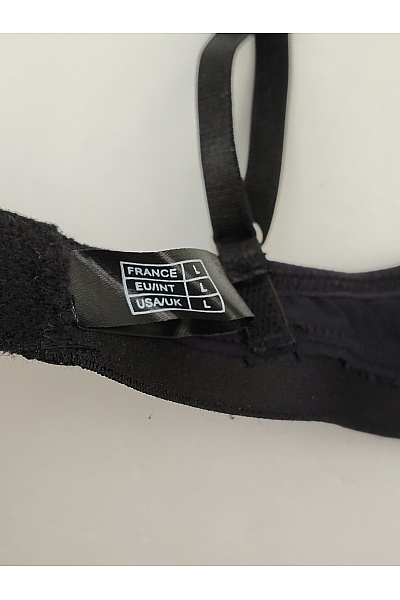 JUST FOR VICTORIA Černá braletová podprsenka s trojúhelníkovými košíčky a tenkými ramínky Vel. EU L | JUST FOR VICTORIA | obrázek 9