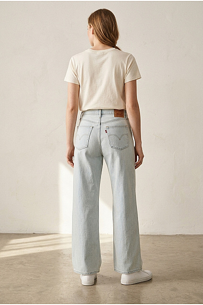 LEVIS Dámské Bavlněné široké Džíny S Vysokým Pasem Vel. US 31 X 32