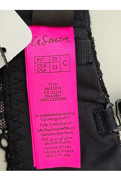 La Senza Černá krajková bardotka s kosticemi Velikost US 32C | La Senza | obrázek 10