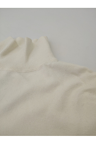 Dámský bílý rolák s dlouhým rukávem úpletový Vel. XS | Unimoda | obrázek 4