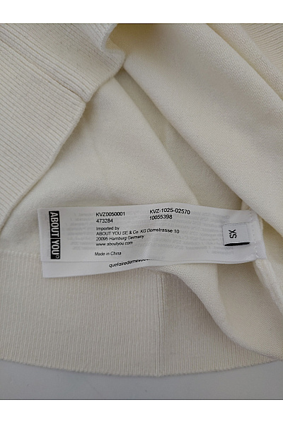 Dámský bílý rolák s dlouhým rukávem úpletový Vel. XS | Unimoda | obrázek 5