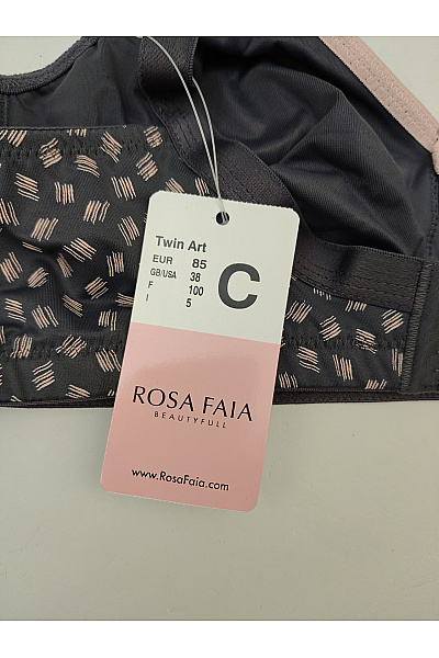 ROSA FAIA Černá vzorovaná braletová podprsenka bezkosticová Vel. EU 85C | ROSA FAIA | obrázek 5
