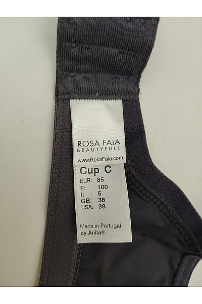 ROSA FAIA Černá vzorovaná braletová podprsenka bezkosticová Vel. EU 85C | ROSA FAIA | obrázek 8