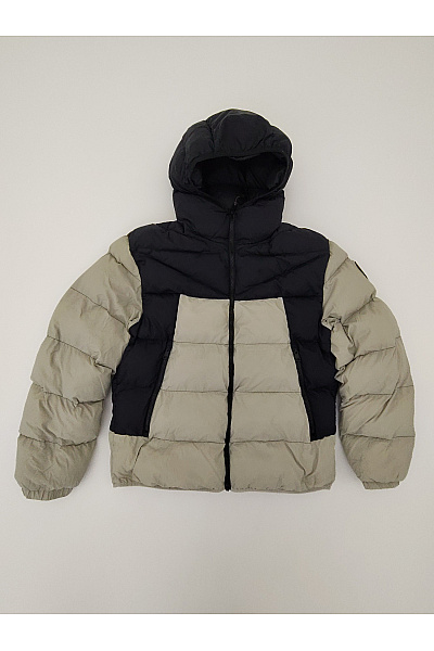 NAPAPIJRI Pánská zimní prošívaná puffer bunda s kapucí béžová Vel. L | NAPAPIJRI | obrázek 2