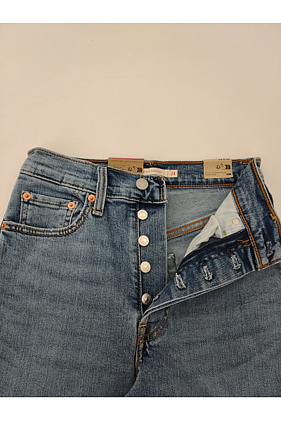 LEVIS Dámské bavlněné džíny s vysokým pasem wide leg Velikost 24 X 32 | LEVIS | obrázek 4