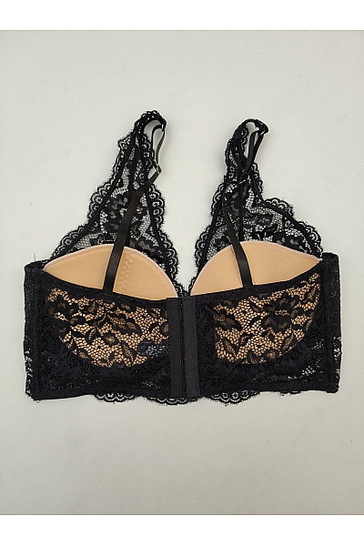 JUST FOR VICTORIA Černá krajková braletová podprsenka s hlubokým výstřihem Vel. EU 85D | JUST FOR VICTORIA | obrázek 5