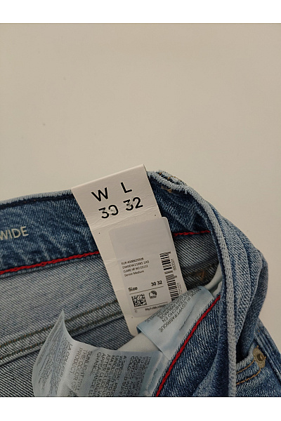 TOMMY HILFIGER Dámské bavlněné džíny wide leg s vysokým pasem Velikost 30 32 | TOMMY HILFIGER | obrázek 6