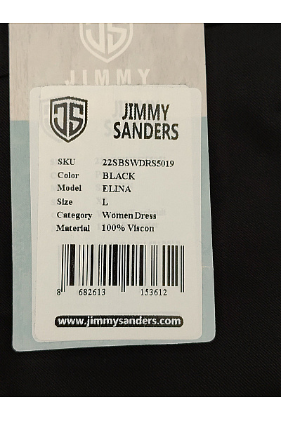 JIMMY SANDERS Černé letní šaty bez rukávů do áčka midi | JIMMY SANDERS | obrázek 7