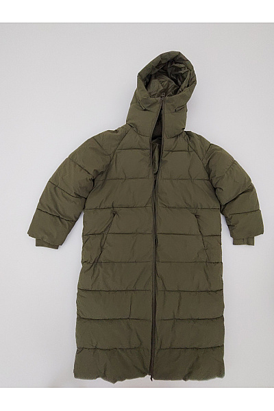 VERO MODA Dámská khaki prošívaná zimní dlouhá bunda s kapucí puffer Velikost EU XL | VERO MODA | obrázek 2