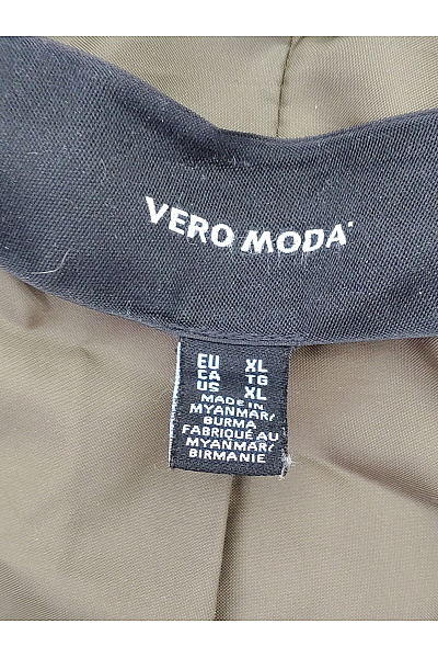 VERO MODA Dámská khaki prošívaná zimní dlouhá bunda s kapucí puffer Velikost EU XL | VERO MODA | obrázek 9