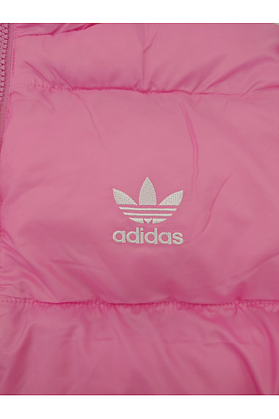 ADIDAS Růžová prošívaná puffer bunda se zipem Velikost EU S | ADIDAS | obrázek 3