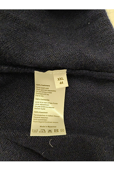 Just Cashmere Dámský modrý kašmírový pulovr basic Vel. XXL | Just Cashmere | obrázek 5