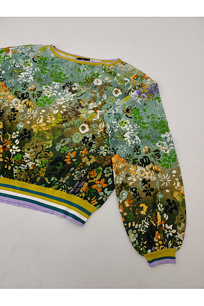 IVKO Dámská halenka s dlouhým rukávem květinová jarní Vel. EU 40/42 | IVKO | obrázek 3