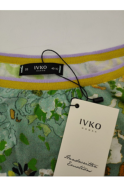 IVKO Dámská halenka s dlouhým rukávem květinová jarní Vel. EU 40/42 | IVKO | obrázek 4
