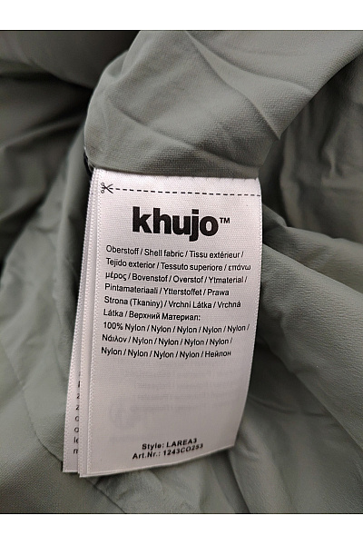 Khujo Dámská dlouhá prošívaná zimní bunda s kapucí khaki Velikost S | Khujo | obrázek 10
