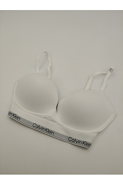 Calvin Klein Bílá hladká bezešvá braletová podprsenka Velikost US 34DD | Calvin Klein | obrázek 3