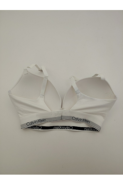 Calvin Klein Bílá hladká bezešvá braletová podprsenka Velikost US 34DD | Calvin Klein | obrázek 5
