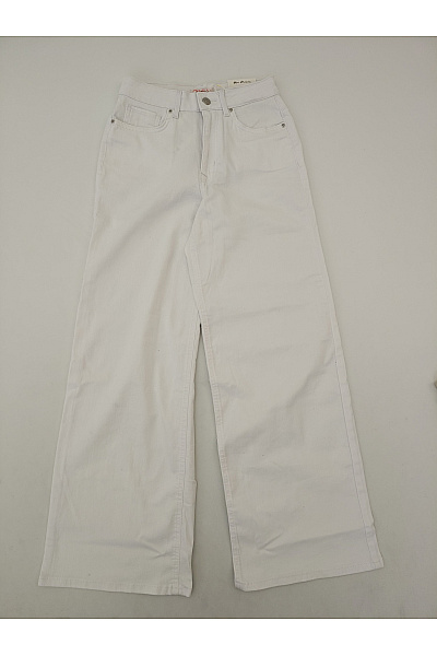 ONLY Bílé bavlněné džíny s vysokým pasem wide leg Velikost S/30 | ONLY | obrázek 3