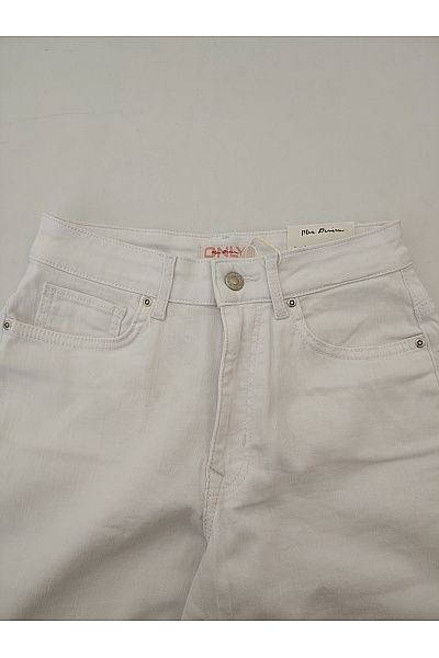 ONLY Bílé bavlněné džíny s vysokým pasem wide leg Velikost S/30 | ONLY | obrázek 5