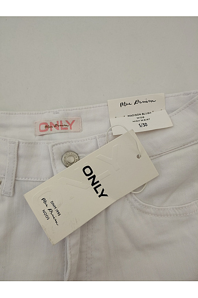 ONLY Bílé bavlněné džíny s vysokým pasem wide leg Velikost S/30 | ONLY | obrázek 6