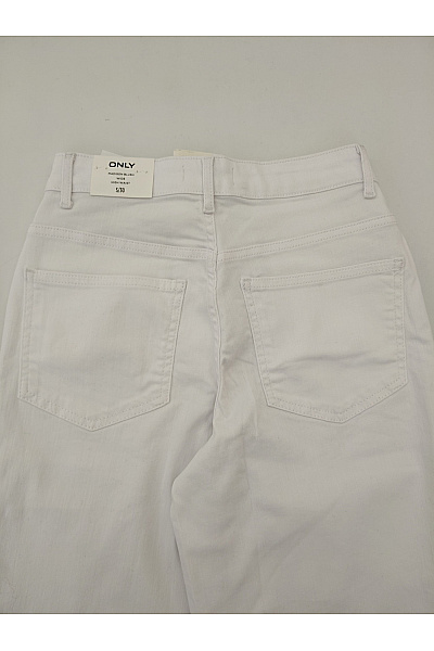 ONLY Bílé bavlněné džíny s vysokým pasem wide leg Velikost S/30 | ONLY | obrázek 9