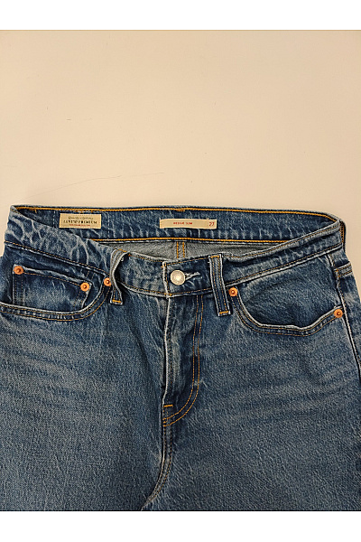 LEVIS Dámské bavlněné džíny s vysokým pasem rovné Velikost 27 | LEVIS | obrázek 5