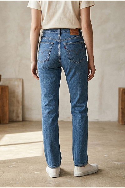 LEVIS Dámské Bavlněné Džíny S Vysokým Pasem Rovné Velikost 27