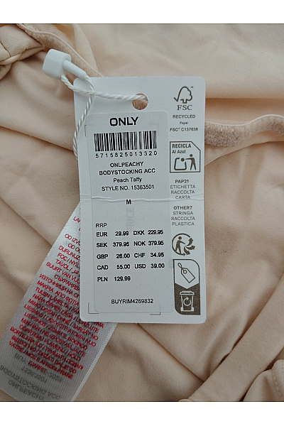 ONLY Dámské béžové body slim fit Velikost EU M | ONLY | obrázek 8