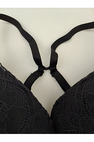 La Senza Černá krajková push up podprsenka s překříženými zády | La Senza | obrázek 4