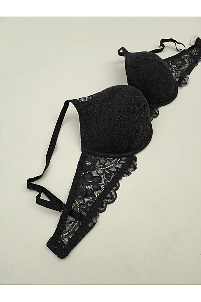 La Senza Černá krajková push up podprsenka s překříženými zády | La Senza | obrázek 7