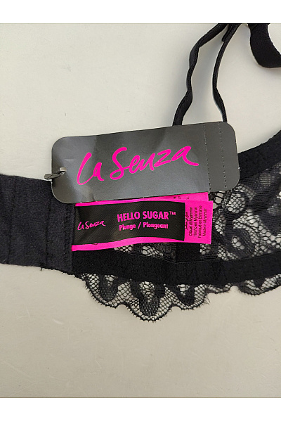 La Senza Černá krajková push up podprsenka s překříženými zády | La Senza | obrázek 8