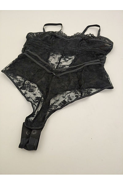 Hunkemoller Černé krajkové body luxusní spodní prádlo Vel. EU M | Hunkemoller | obrázek 3