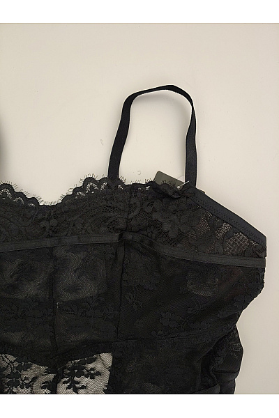 Hunkemoller Černé krajkové body luxusní spodní prádlo Vel. EU M | Hunkemoller | obrázek 4