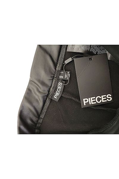 PIECES Černé dámské koženkové legíny s vysokým pasem Velikost EU S | PIECES | obrázek 5
