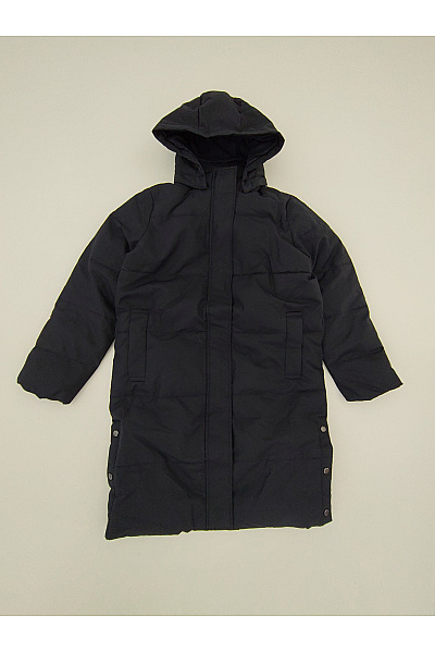 ONLY Dívčí černá dlouhá prošívaná bunda s kapucí Velikost 14Y | ONLY | obrázek 2