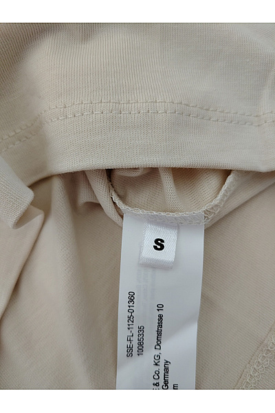 Studioselect Béžový bavlněný crop top s dlouhým rukávem a kulatým výstřihem Vel. S | studioselect | obrázek 4