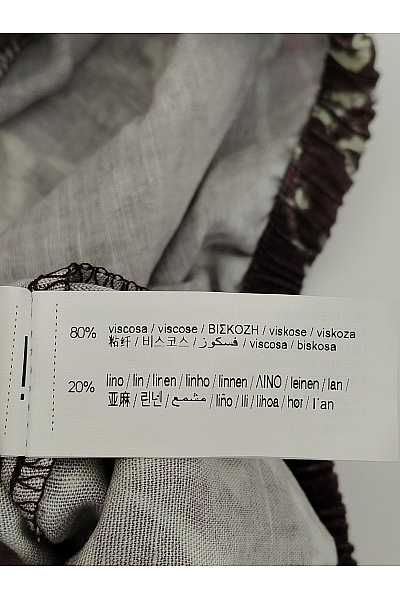 PULL&BEAR Hnědé květované letní kalhoty volné boho Velikost EU XS | PULL&BEAR | obrázek 7