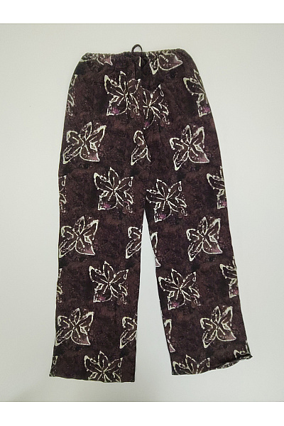 PULL&BEAR Hnědé květované letní kalhoty volné boho Velikost EU XS | PULL&BEAR | obrázek 8